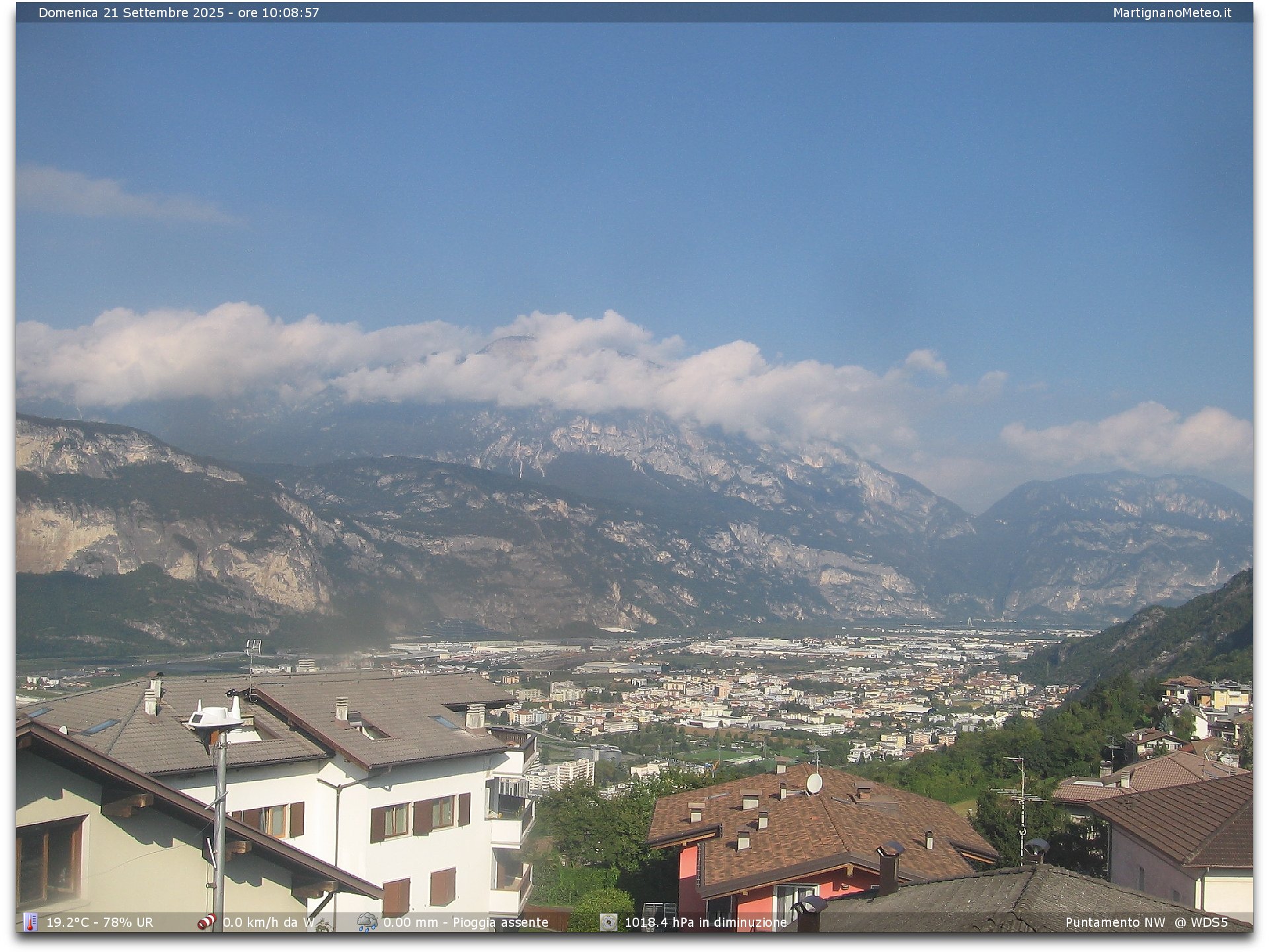 Webcam a Martignano - Trentino - Dolomiti